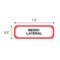 Nevs Position Labels - Medio-Lateral 1/2" x 1-1/2" White w/Red & Black XP-390 - alternate 2